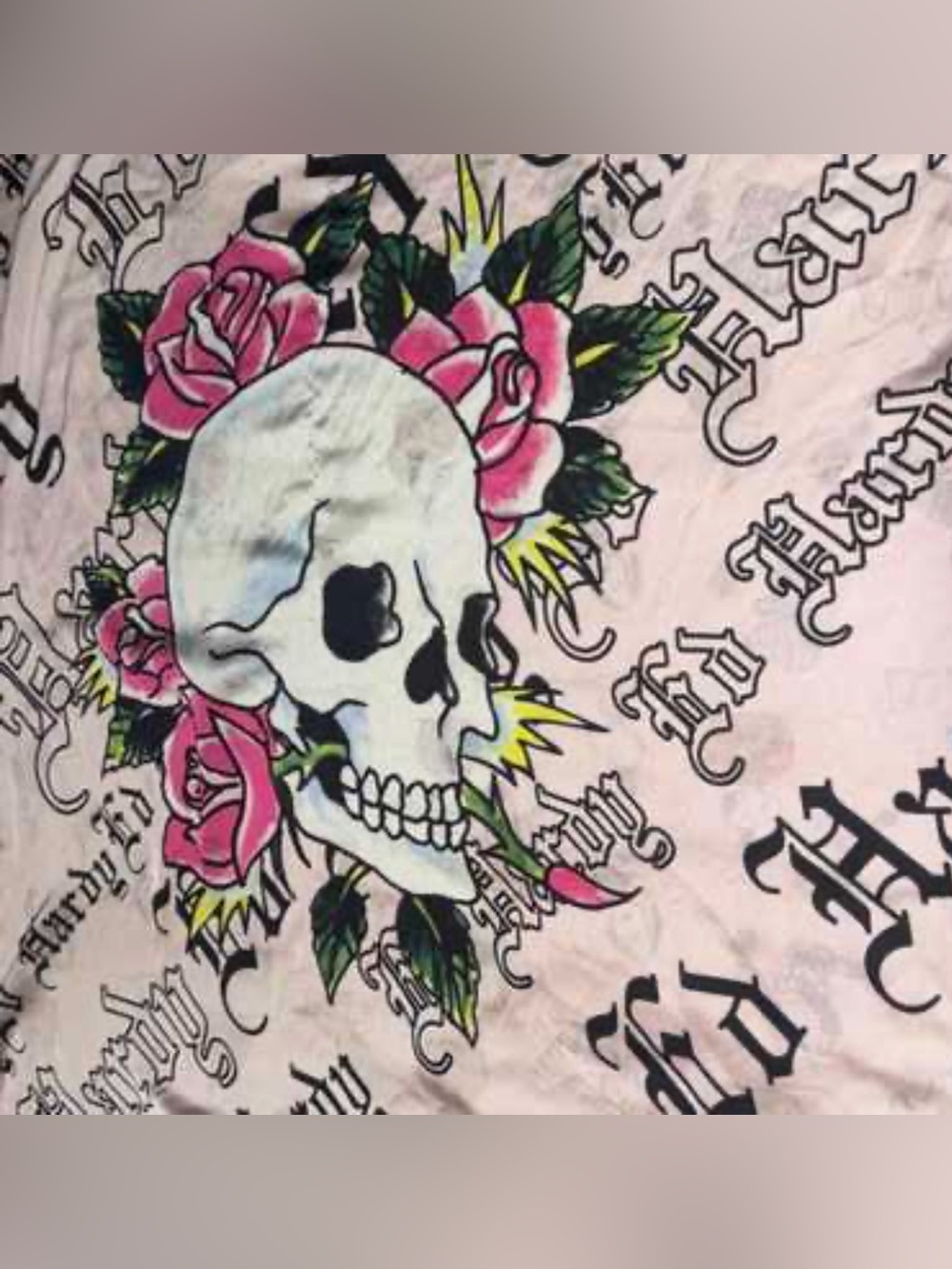 Ed Hardy Skull & Roses Scarf